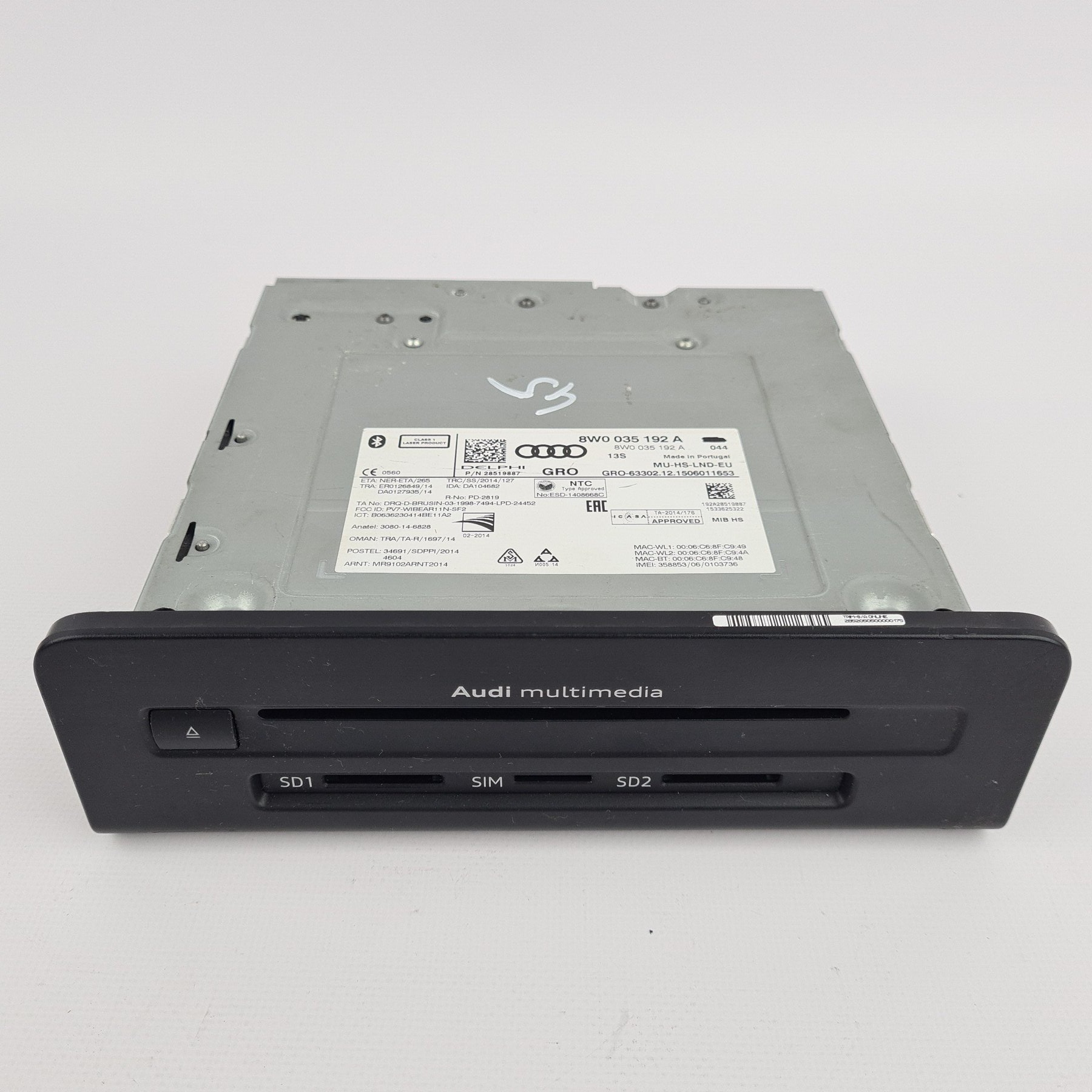 AUDI 8W/8W6 Navigationsgerät / Radio 8W0035192A 8W0035192