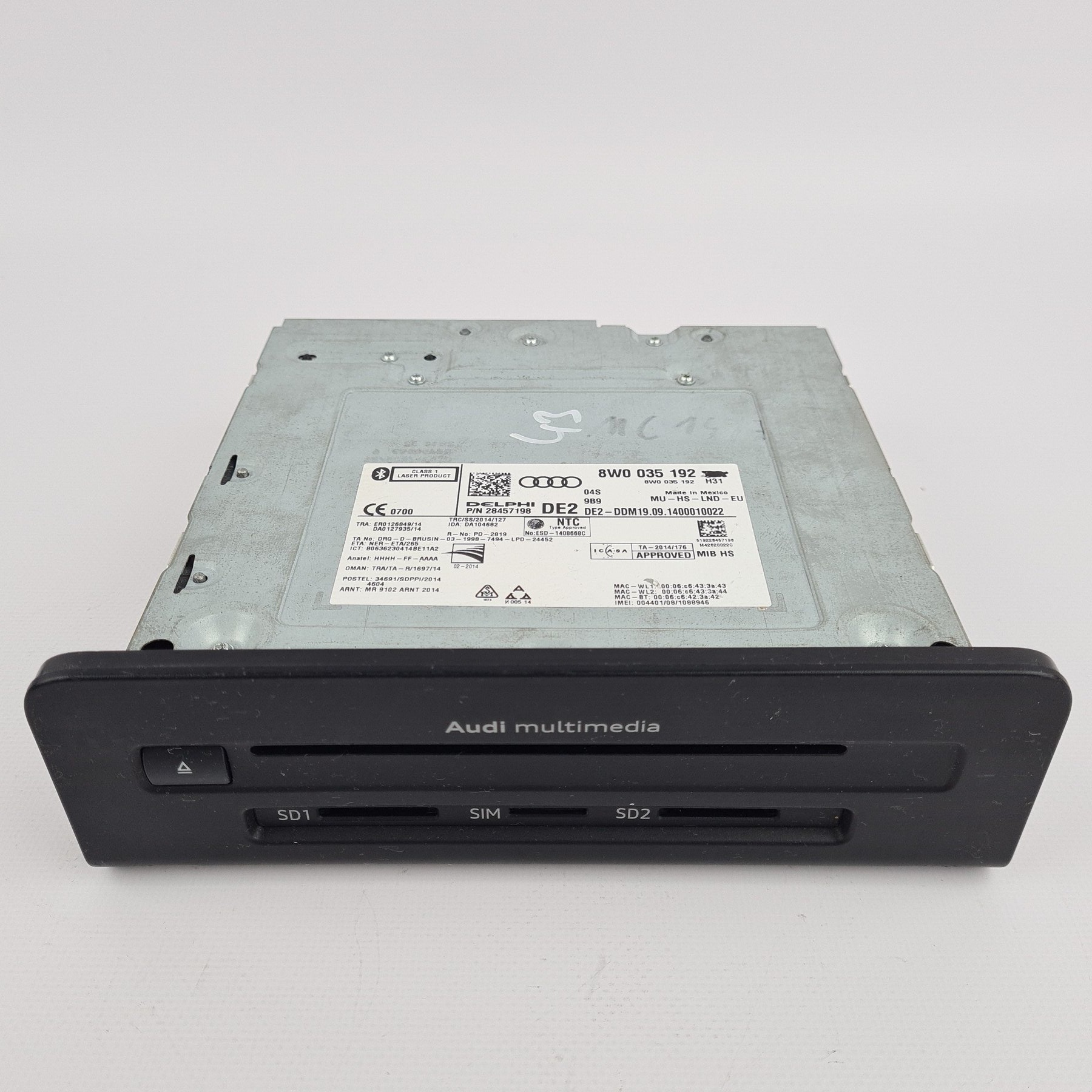 AUDI 8W/8W6 Navigationsgerät / Radio 8W0035192 8W0035192A